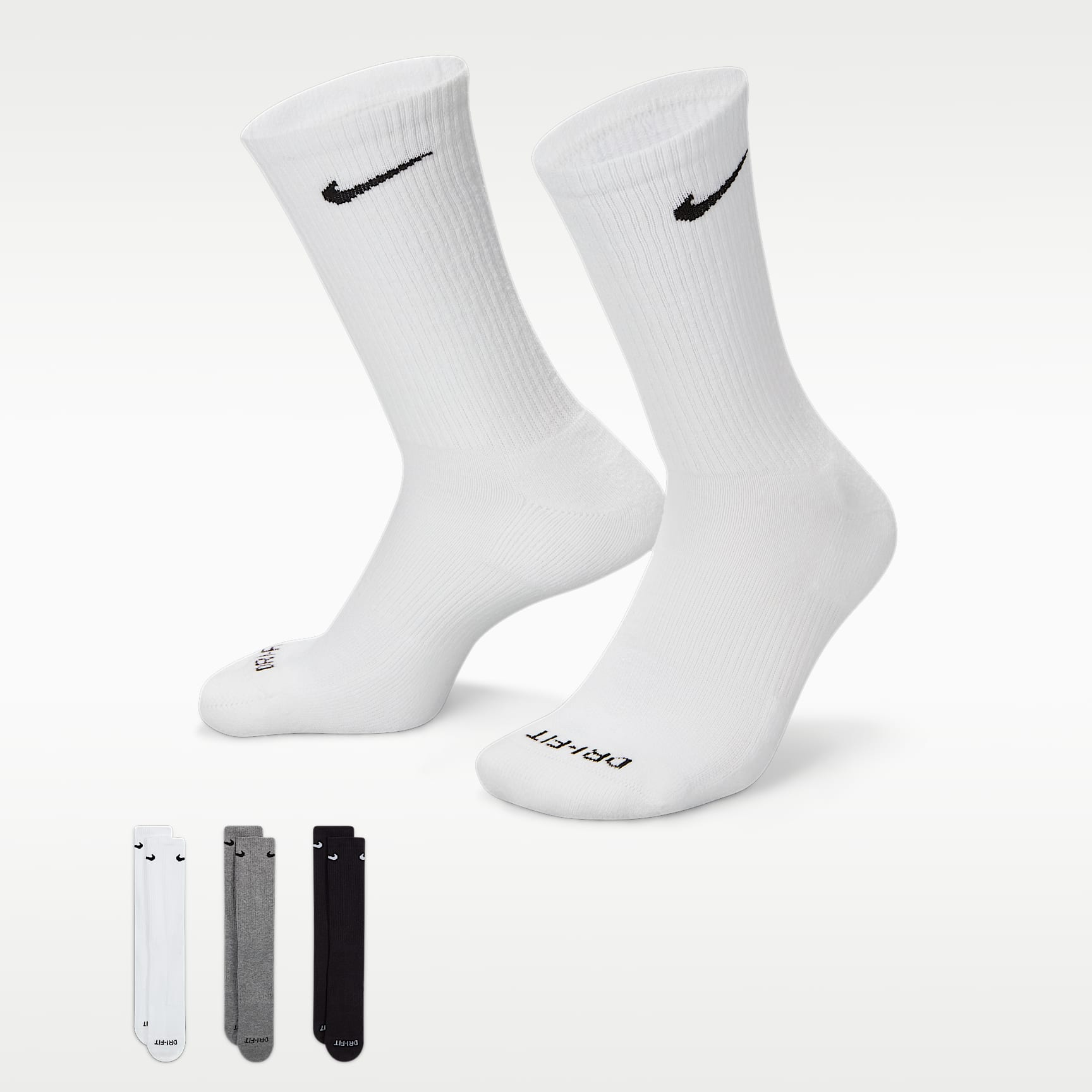 Nike Everyday Plus Cushioned Training Crew Socks (3 Pairs). Nike.com